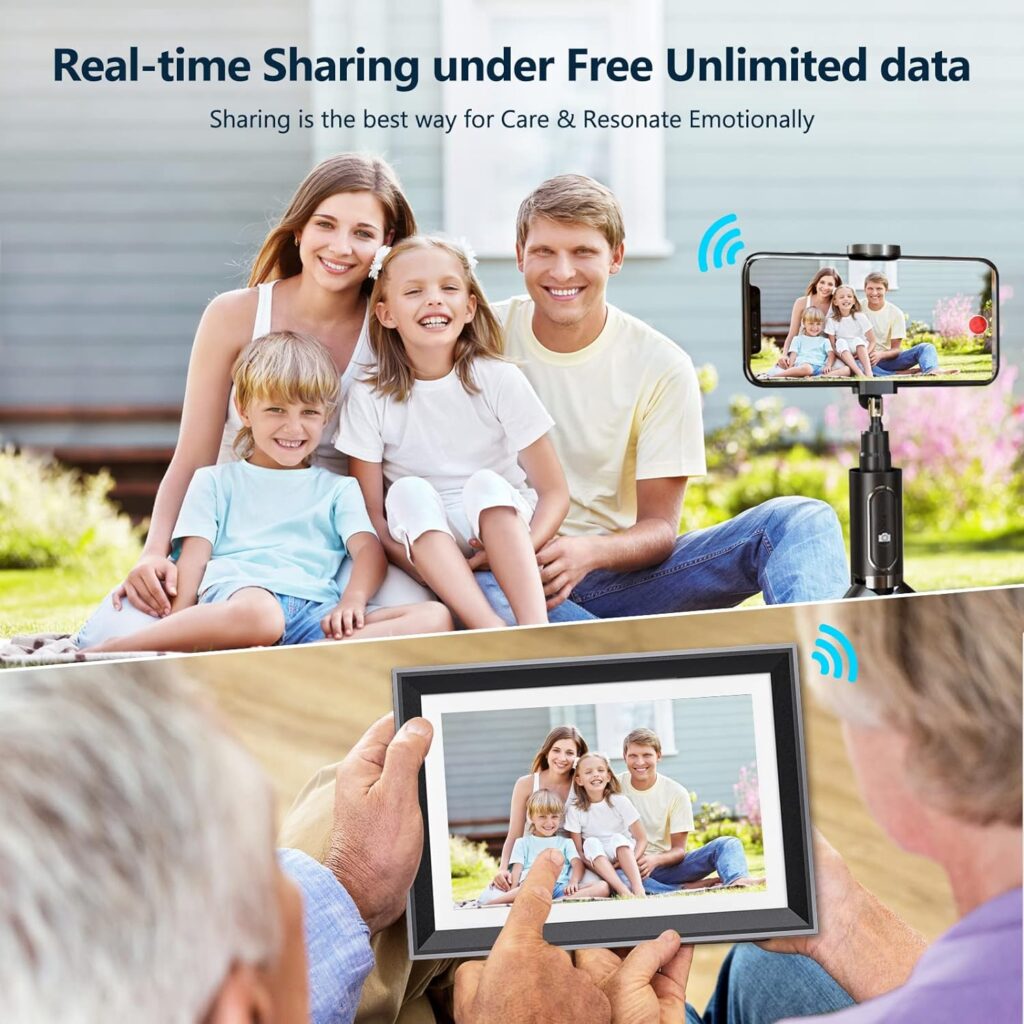 2023 Newest 10.1 Inch WiFi Digital Picture Frame 32GB Smart Photo Frame with Instant APP Email Photo Transfer, Auto Rotation, Unlimited Cloud Data, Phone One-Button Control and Easy Set Up 2023 Newest 10.1 Inch WiFi Digital Picture Frame 32GB Smart Photo Frame with Instant APP Email Photo Transfer, Auto Rotation, Unlimited Cloud Data, Phone One-Button Control and Easy Set Up