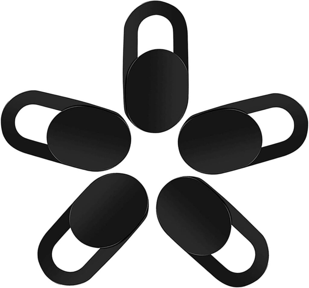 EYSOFT Webcam Cover, Webcam Cover Slide Compatible for Laptop, Desktop, PC, MacBook Pro, iMac, Mac Mini, iPad Pro, Smartphone,Protect Your Privacy and Security,Strong Adhesive (Black)