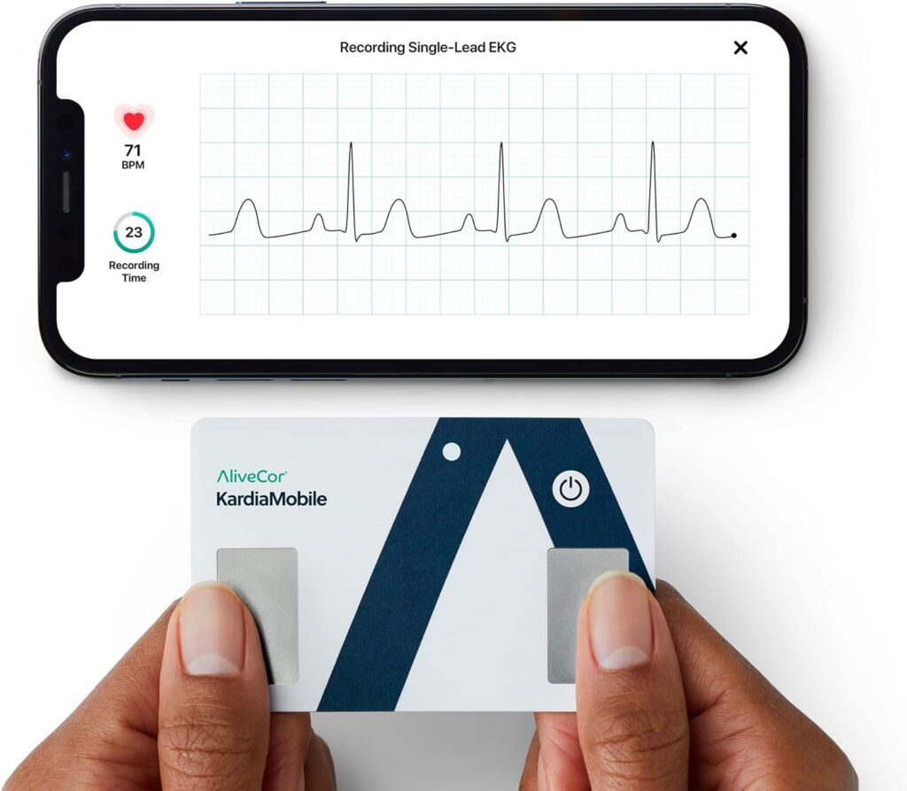 KardiaMobile Card Personal EKG Monitor – Fits in Your Wallet – Detects AFib and Irregular Arrhythmias – Instant Results in 30 Seconds – Easy to Use – Works with Most Smartphones - FSA/HSA Eligible