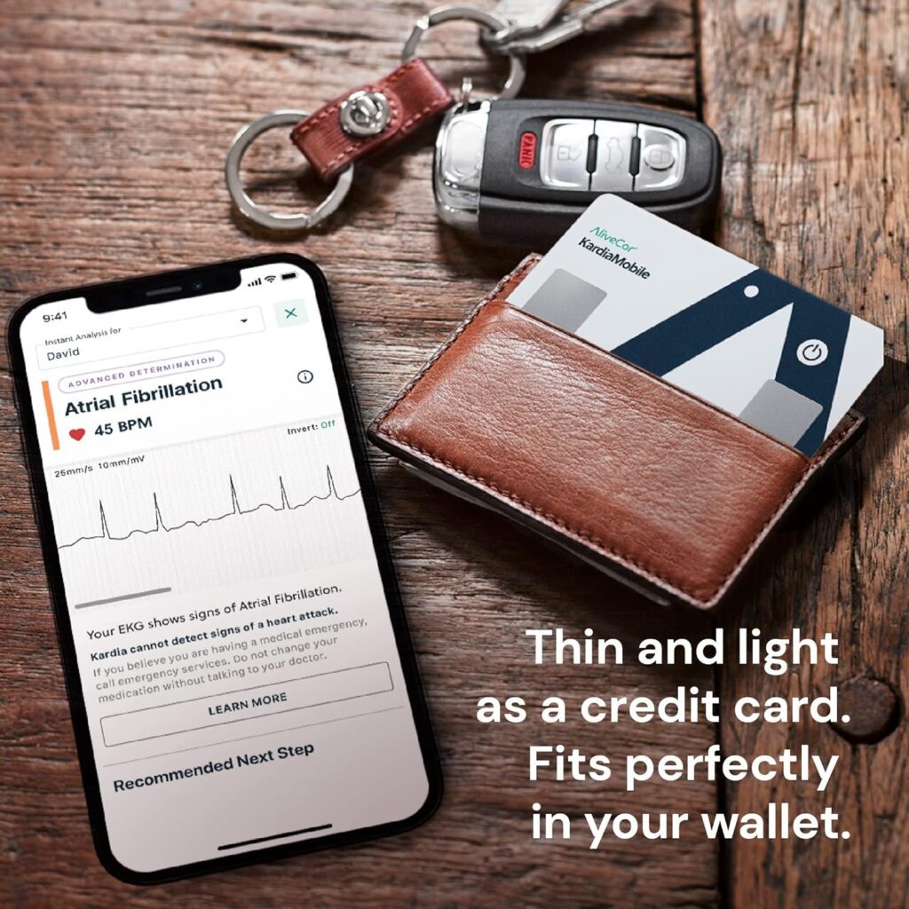 KardiaMobile Card Personal EKG Monitor – Fits in Your Wallet – Detects AFib and Irregular Arrhythmias – Instant Results in 30 Seconds – Easy to Use – Works with Most Smartphones - FSA/HSA Eligible