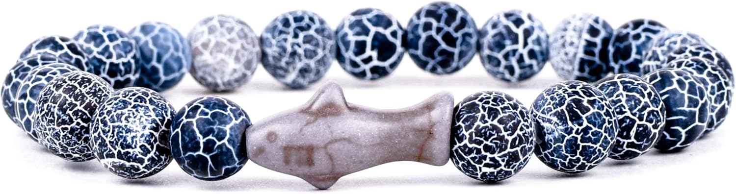 Fahlo Shark Tracking Bracelet, Elastic, supports Saving The Blue, one size fits most for Men and Women