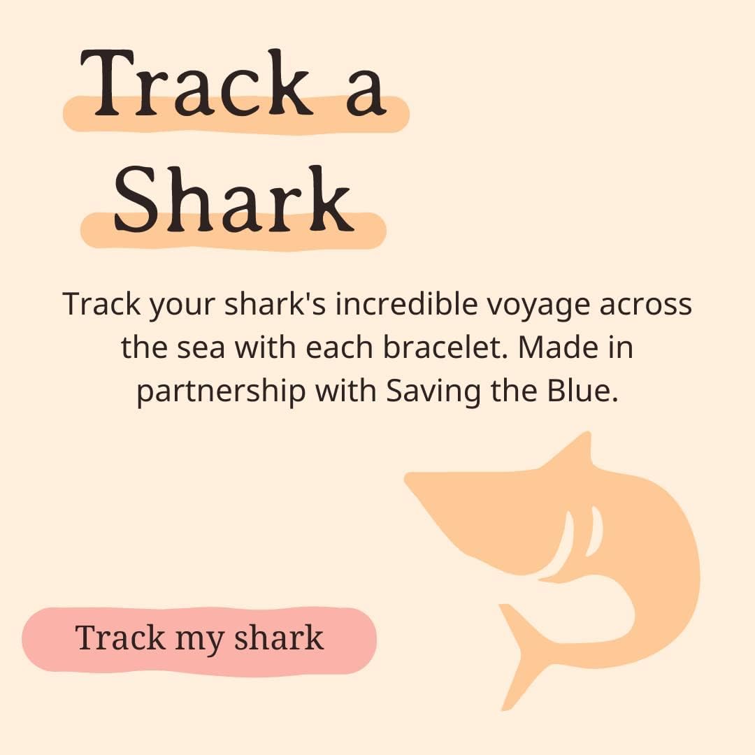 Fahlo Shark Tracking Bracelet, Elastic, supports Saving The Blue, one size fits most for Men and Women