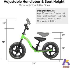 kriddo toddler balance bike
