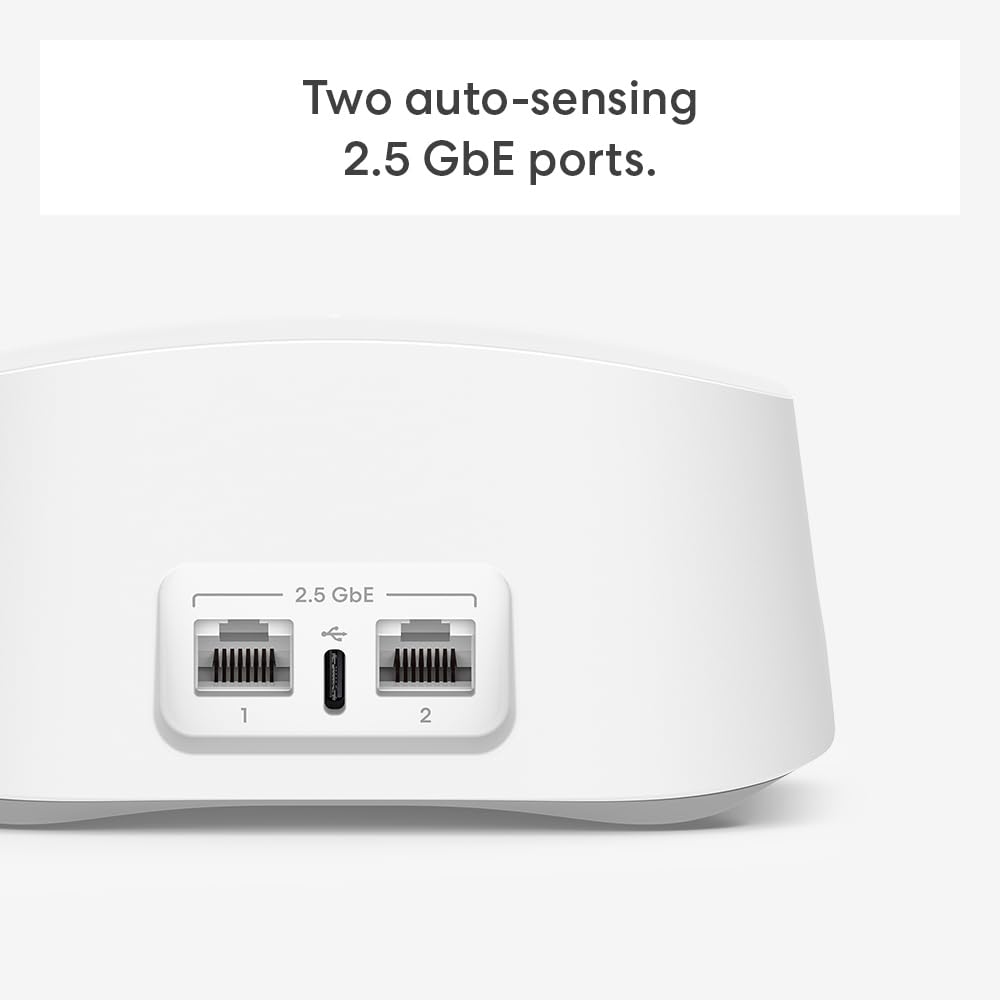 Introducing Amazon eero 7 dual-band mesh Wi-Fi 7 router (newest model) - Supports internet plans up to 2.5 Gbps, Coverage up to 2,000 sq. ft., 1-pack