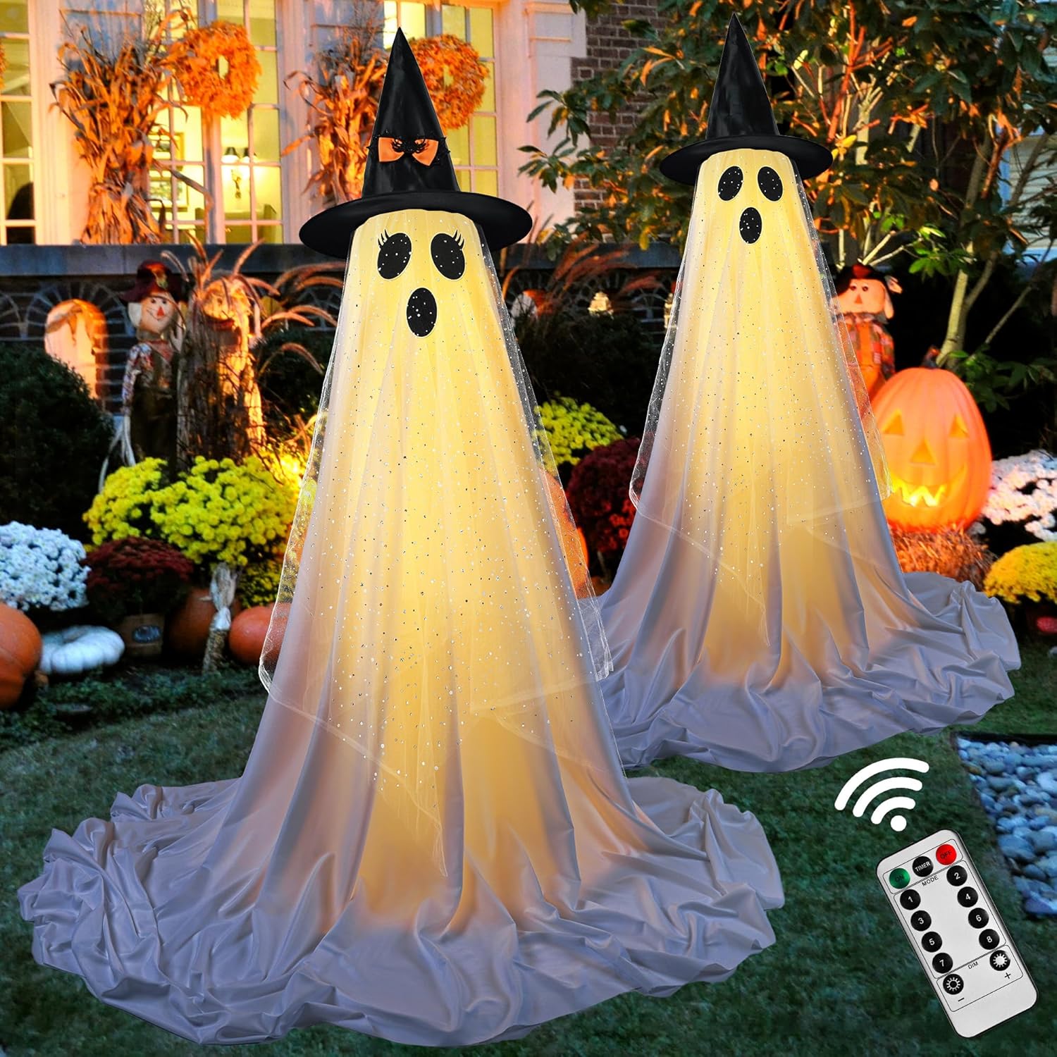 2 packs-halloween-decorations-outdoorhalloweens-party-decoration-indoorspooky-ghost-with-remote-control-string-lightshall