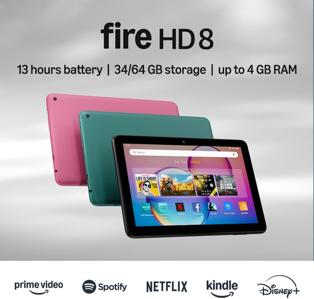 amazon fire hd 8 tablet newest model 8 hd display 3gb memory 32gb designed for portable entertainment black