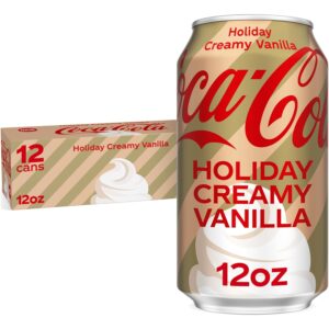 Holiday Creamy Vanilla Coca-Cola  Fridge Pack Cans, 12 fl oz, 12 Pack